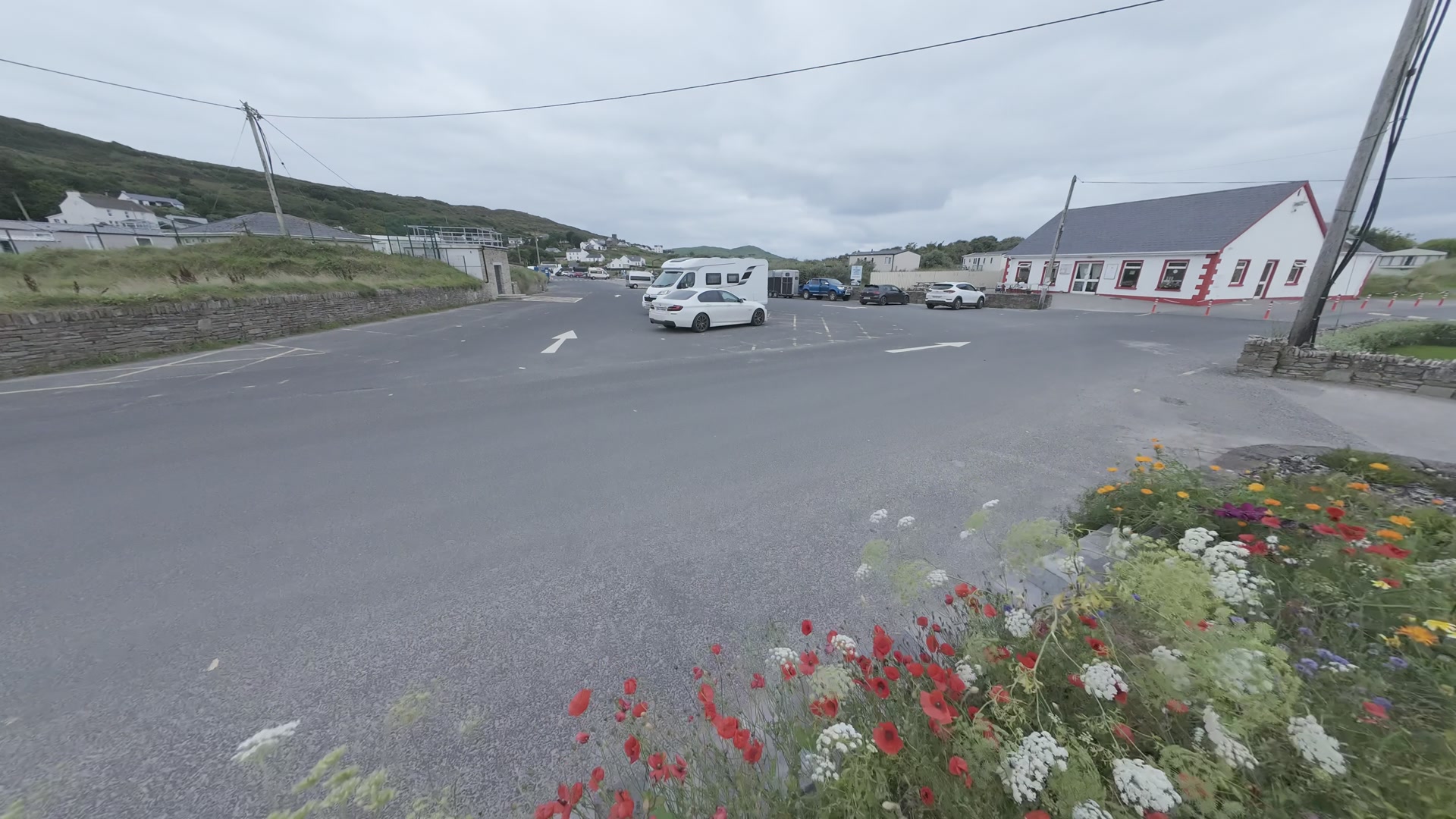 Parking and village at Sandycove